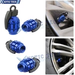4PCS Blue Grenade Tire Wheel Air Valve Stem Caps Covers Trim Universal Fitting New. Price: $8.88.