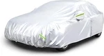 Amazon Basics Weatherproof Car Cover 150D Oxford Sedans 190" DS-CC08 Silver Open. Price: $32.93.