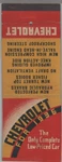 Giant Matchbook Cover Chevrolet For 1936 The Only Complete Low Priced Car Used. Price: $29.95.