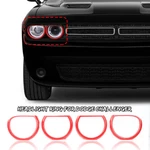 4PCS Red Front Headlight Trim Cover Decor Kit For Dodge Challenger 2015+ New. Price: $29.49.