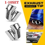 Exhaust Tip Muffler Finisher Silver 2-20X Fit 2018-22 Honda Accord Sport Touring New. Price: $384.74.