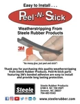 Steele Rubber Products For W/s Slideout Pressin 13/8 15FT New. Price: $78.90.