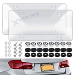 License Plate Shields Novelty Covers Guard Fastening Screw Auto Set Clear New. Price: $12.95.