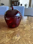 1970 Anchor Hawk In Red Apple Glass Jar With Lid Used. Price: $16.00.
