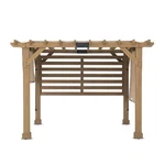 Sunjoy 10 X 11 Ft Cedar Wood Frame Pergola With Adjustable Canopy&privacy... New. Price: $1927.29.