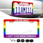 Lgbt Humor Text Metal Car Front Bumper License Plate Covers Set Kit Anti-scratch New. Price: $13.89.