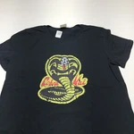 New Cobra Kai Graphic Black Short Sleeve Basic Cotton T-shirt Womens Size Small. Price: $11.99.