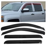 4*WINDOW Visors Rain Sun Guard Deflector For 2014-2018 Silverado Sierra Crew Cab New. Price: $27.50.
