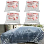 4 Packs Disposable Car Cover Clear Plastic Universal Rain Dust Gara... New. Price: $42.89.