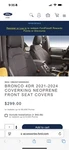 Bronco 4DR 2021-2024 Car Front Seat Protector Covers Coverking Neoprene Black New. Price: $200.00.