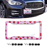 Strawberry Metal Car Front Bumper License Plate Cover Protector Kit Anti-scratch New. Price: $13.89.