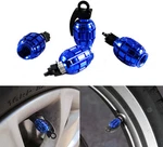 4 Pcs Blue Grenade Tire Valve Stem Caps Exterior Accessories For Honda Toyota New. Price: $8.87.