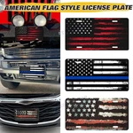 Vintage American Flag Automotive Front License Plate With Screws Kit Universal New. Price: $11.95.