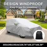 Waterproof Car Cover With Hook For Suzuki Alto Silver Tone 375X148X143CM New. Price: $72.35.