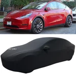 Dustproof Stain Stretch Car Cover Indoor Protect W/bag Custom For Tesla Model Y New. Price: $135.05.