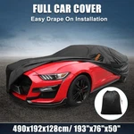 Waterproof Aluminum Film Car Cover Ford Mustang 21 With Zipper Black New. Price: $61.49.
