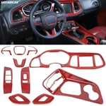 10X Red Carbon Center Console Dash Decor Cover Trim Kit For Dodge Challenger 15+ New. Price: $139.11.