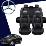 For All Mercedes Car Seat Cover Full Set Front Rear Black Leather Elegant New. Price: $262.26.
