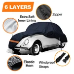 6 Layer Custom Fit 1949-2024 Volkswagen Beetle Car Cover All Weather Protection New. Price: $62.99.