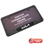 For New Kia Front Rear Carbon Fiber Texture License Plate Frame Cover Holder. Price: $24.99.