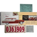 Vintage California Paper License Plate 1955 Temp Pontiac Safari Wagon Brochure Used. Price: $80.36.