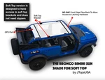 J-tops Safari Mesh Sunshade Color Ford Bronco 4DR Soft Only New. Price: $339.00.