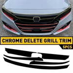 Chrome Delete Blackout Overlay For 2021-22 Honda Accord Front Upper Grill Trim New. Price: $20.99.