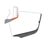 Sepey Black Door Mirror Arm Cover For 2018-ON Freightliner New Cascadia, Driv.... Price: $45.16.