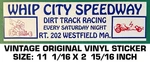 Whip City Speedway Dirt Track Racing - Vintage Original Decal Sticker New. Price: $10.13.