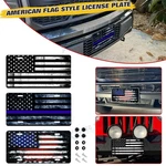 Distressed American Flag Automotive Front License Plate With Screws Universal New. Price: $11.95.