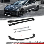 For Tesla Model 3 Chevy Camaro Front Bumper Splitters+side Skirt Panel+strut Bar New. Price: $139.98.