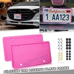 Pink Car Front Bumper License Plate Covers Set Protector Screw Kit Anti-scratch New. Price: $15.95.