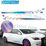 Neo Checkered Pattern Side Door Decal Reflective Vinyl Universal Car Body Sticke New. Price: $20.98.