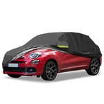 Waterproof Outdoor Full Car Cover With Zipper For Fiat 500X 2015-2023 Black New. Price: $48.81.