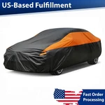 Car Cover Black-orange 184-193 Inches Waterproof All Weather For Sedan Vehicles New. Price: $57.66.