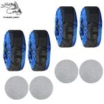 Package Of 4 Oxford Cloth Tyre Cases Bags Blue With Black Handle 600D New. Price: $27.22.