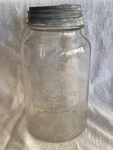 Rath Black Hawk Food Products Quart Mason Jar Waterloo Iowa Canning Glass Lid Used. Price: $39.95.