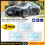 3 Pack Clear Plastic Disposable Car Cover Temporary Universal Rain Dust Garage New. Price: $13.66.