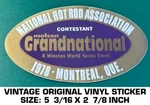 National Hot Rod Association 1978 Montreal Sanair Vintage Original Decal Sticker Used. Price: $9.47.