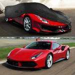 Full Car Cover Stain Stretch Dust-proof Custom Black For Ferrari 488 Gtb 2016-19 New. Price: $135.11.