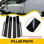 6X Glossy Pillar Posts Door Trim Cover Stickers Kit For Toyota Corolla 2014-2018 New. Price: $13.99.