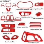 21X Red Center Console Set Dash Panel Cover Trims Kit For Dodge Challenger 2015+ New. Price: $198.09.