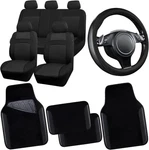 Car Pass 3D Air Mesh Seat Covers Set Floor Mats Steering Universal Fit New. Price: $84.77.