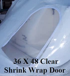 36" 48" Clear Shrink Wrap Zipper Door 36X48 New. Price: $17.50.