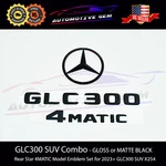 GLC300 Suv 4MATIC Rear Star Emblem Black Badge Logo Set Mercedes X254 2023+ New. Price: $76.83.