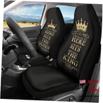 Crown Print Car Seat Cover, King Queen Stretchy Pattern-black New. Price: $43.48.