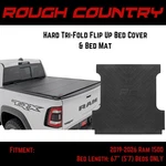 Rough Country Hard Tri-fold Flip Up Cover & Mat For 19+ Ram 1500 W/ 67" Beds New. Price: $959.90.