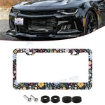 Flowers Metal Car Front Bumper License Plate Covers Protector Kit Anti-scratch New. Price: $13.89.