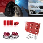Red Tow Hook License Plate + Air Valve Cap Release Fastener For Subaru Brz Wrx New. Price: $29.99.