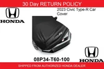 Oem 2023 Honda Civic Type-r Car Cover 08P34-T60-100 New. Price: $401.04.